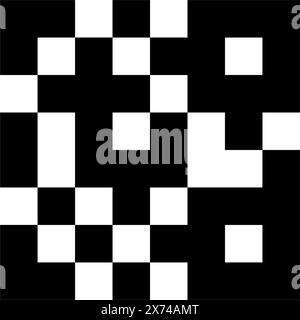 Ein quadratischer schwarz-weißer QR-Code auf weißem Hintergrund. Ideal für digitales Marketing und Technologiekonzepte. Stock Vektor