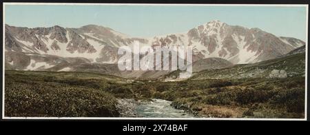 Colorado, Gray's und Torrey's Peaks, Detroit Publishing Co., nein 50105., Urheberrechtshinterlegung. State Historical Society of Colorado, 1949, Mountains. , Usa, Colorado, Grays Peak. , Usa, Colorado, Torreys Peak. Stockfoto