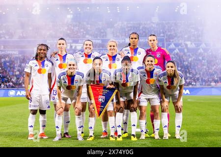 Lyon, Frankreich. Mai 2024. Die Spieler von Olympique Lyonnais spielen im Finale des D1 Arkema Playoffs zwischen Olympique Lyonnais und Paris Saint-Germain im Groupama-Stadion in Lyon, Frankreich. (Pauline FIGUET/SPP) Credit: SPP Sport Press Photo. /Alamy Live News Stockfoto