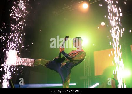 Torino, Italien. 2019 trat die italienische Sängerin Achille Lauro live auf der Bühne des Teatro Concordia di Torino auf. Anrede: Andrea Pinna Stockfoto