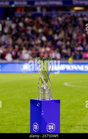 Lyon, Frankreich. Mai 2024. Der französische Pokal während des D1 Arkema Playoff Endspiels zwischen Olympique Lyonnais und Paris Saint-Germain im Groupama Stadion in Lyon, Frankreich. (Pauline FIGUET/SPP) Credit: SPP Sport Press Photo. /Alamy Live News Stockfoto