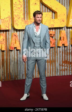 LONDON, ENGLAND, Großbritannien - 17. MAI 2024: Chris Hemsworth nimmt an der britischen Premiere von „Furiosa: A Mad Max Saga“ im BFI IMAX in London Teil. Quelle: Siehe Li/Picture Capital/Alamy Live News Stockfoto