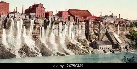 Niagara, Mühlen an der amerikanischen Küste, um 1900 Stockfoto