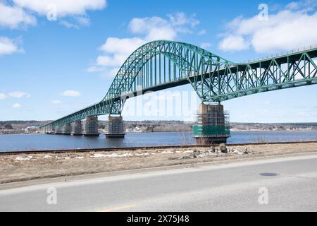 Centennial Bridge über den Miramichi River in New Brunswick, Kanada Stockfoto