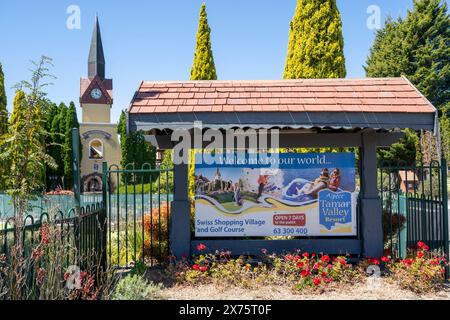 Tamar Valley Resort im Schweizer Stil in Grindelwald, Tasmanien Stockfoto