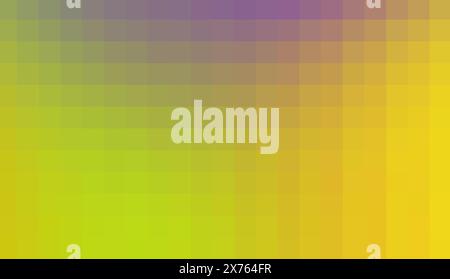 Buntes Pixel-lila-grün gelbes Mosaikgitter abstraktes geometrisches Muster Mikrochip-Wafer-Textur-Hintergrund Stockfoto