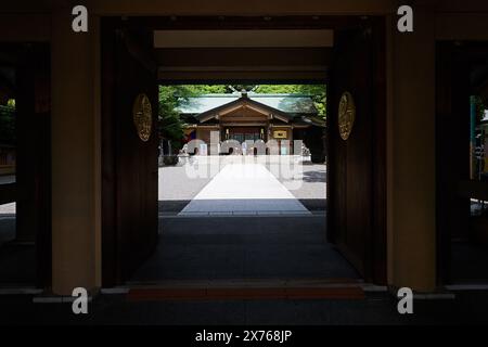 Tempel in der Harajuku Gegend von Osaka in Japan Stockfoto