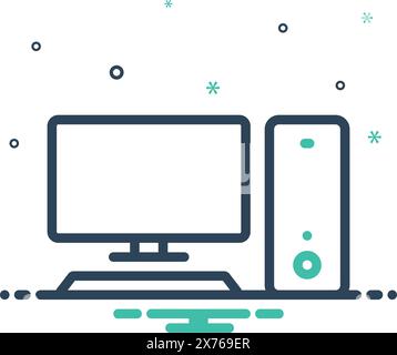 Symbol für Computer, Monitor Stock Vektor