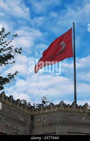 Die Nationalflagge der Türkei Stockfoto