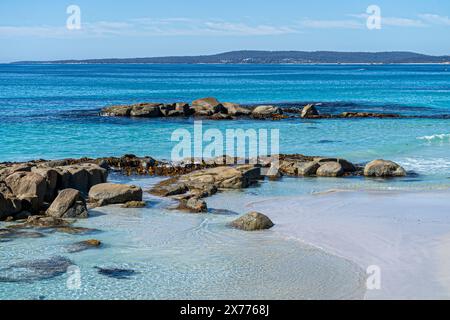 Suicide Beach, Bay of Fires, Tasmanien Stockfoto