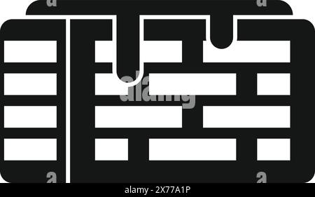 Einfache, auffällige Abbildung eines modernen Tastatursymbols, isoliert auf weißem Hintergrund Stock Vektor