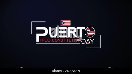 Puerto Rico Constitution Day Eine visuelle Feier durch Vektorkunst Stock Vektor