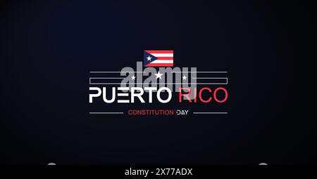 Lebendiges Design für die Feier des Puerto Rico Constitution Day Stock Vektor