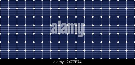 Gittermuster von Solarpaneelen. Sonne, umweltfreundlich, Sonnenenergie. Solarmodul, das Strom erzeugt. Solar-Logo. Öko-Elektrizität. Solarzellen Stockfoto