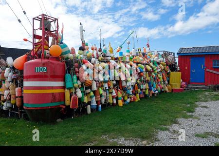 Yarmouth Boje Wall, yarmouth, Nova Scotia, Kanada Stockfoto