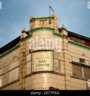 Ehemalige Tischtanzbar an der Albert Road, Blackpool Stockfoto