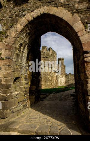 Tor zu den Ruinen der Burg Stockfoto