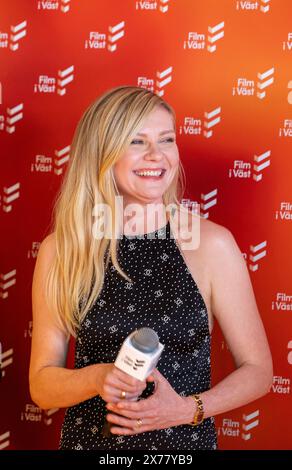 Cannes, Frankreich. Mai 2024. CANNES 20230518Actress Kirsten Dunst wird in Ruben Östlunds neuem Film The Entertainment System is Down auftreten, der auf der Pressekonferenz von Film I Väst während der Filmfestspiele von Cannes am 18. Mai 2024 vorgestellt wurde. Foto: Christina Kronér/TT/Code 12035 Credit: TT News Agency/Alamy Live News Stockfoto