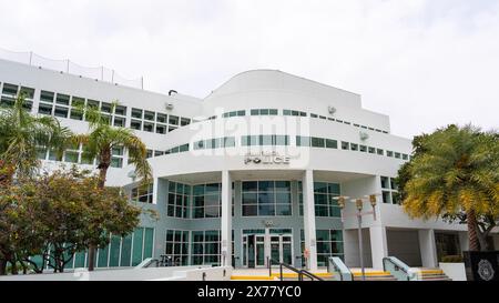 Miami Beach, FL - 4. April 2024: Miami Beach Police Station, 1100 Washington Ave. Stockfoto