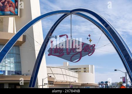 Die neuen Gateway Arches im Zentrum von Las Vegas, Nevada, USA Stockfoto