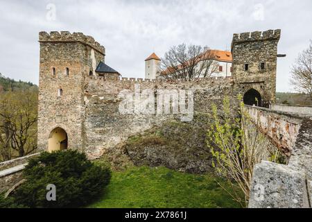 Burg Bitov in der Region Znojmo in Südmähren, Tschechien, Europa. Stockfoto