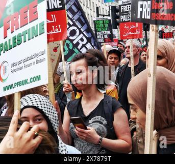 London, Großbritannien. Mai 2024. Nationale Demonstration: NAKBA 76 pro-palästinensischer marsch, London, Vereinigtes Königreich. Hinweis: Nidpor/Alamy Live News Stockfoto