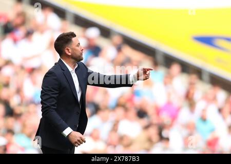 London, Großbritannien. Mai 2024. Oxford United Managerin des Buckingham am 18. Mai 2024 im Wembley Stadium, London, England, Vereinigtes Königreich beim Sky Bet EFL League One Play-Off Finale von Bolton Wanderers FC gegen Oxford United FC. Credit: Every Second Media/Alamy Live News Stockfoto