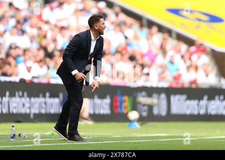 London, Großbritannien. Mai 2024. Oxford United Managerin des Buckingham am 18. Mai 2024 im Wembley Stadium, London, England, Vereinigtes Königreich beim Sky Bet EFL League One Play-Off Finale von Bolton Wanderers FC gegen Oxford United FC. Credit: Every Second Media/Alamy Live News Stockfoto