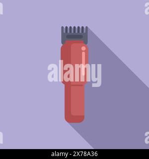 Vektor-Illustration eines modernen Haarschneiders in flachem Design-Stil mit einem Schatten Stock Vektor