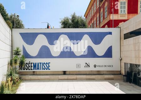 Nizza, Frankreich - 29. Juli 2023: Das Matisse Museu in Nizza, das dem Werk des französischen Malers Henri Matisse gewidmet ist. Es ist eine der größten Cools der Welt Stockfoto