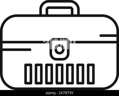 Einfache Strichgrafik-Illustration einer Aktentasche, geeignet für professionelle und geschäftliche Kontexte Stock Vektor