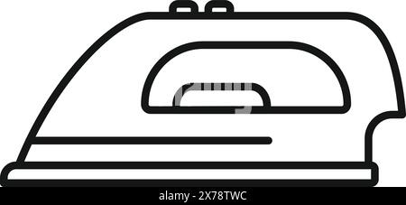 Einfache Linienzeichnung eines Bügeleisens, perfekt für Symbole, Anweisungen oder minimalistische Designs Stock Vektor