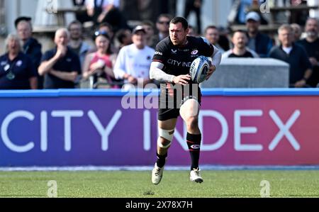 Barnet, Großbritannien. Mai 2024. Premierminister Rugby. Saracens Men V Sale Sharks. Stone X Stadion. Barnet. Alex Goode (Saracens) beim Rugby-Spiel der Saracens Men V Sale Sharks Gallagher Premiership. Quelle: Sport In Pictures/Alamy Live News Stockfoto