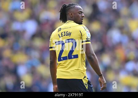 Greg Leigh (22 Oxford United) während des Play-Off-Endspiels der Sky Bet League 1 zwischen Bolton Wanderers und Oxford United im Wembley Stadium, London am Samstag, den 18. Mai 2024. (Foto: Kevin Hodgson | MI News) Credit: MI News & Sport /Alamy Live News Stockfoto