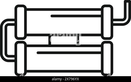 Eine klare Vektorgrafik einer Bankpresse, geeignet für Fitness- und Fitnessthemen Stock Vektor