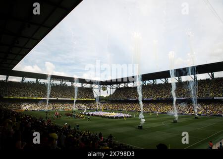 Nashville, Tennessee, USA. Mai 2024. PREGAME Feuerwerk vor einem MLS-Fußballspiel zwischen Atlanta United FC und Nashville FC. (Kreditbild: © Camden Hall/ZUMA Press Wire) NUR REDAKTIONELLE VERWENDUNG! Nicht für kommerzielle ZWECKE! Stockfoto