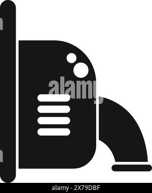 Grafisches Symbol mit Silhouette eines Kraftstoffdosierers, geeignet für verschiedene Designzwecke Stock Vektor