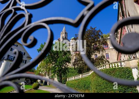 Schloss Hohenzollern, Schloss Sigmaringen, ehemalige Fürstenresidenz und Verwaltungszentrum der Fürsten von Hohenzollern-Sigmaringen, Sigmaringen Stockfoto