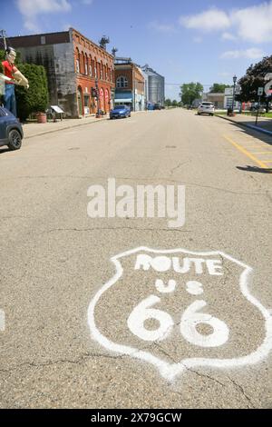 Hot Dog Muffler man in Atlanta, Illinois Stockfoto