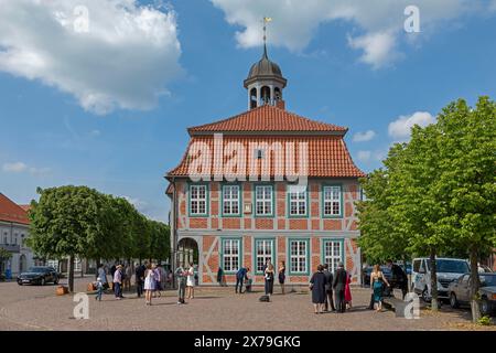 Rathaus, Marktplatz, Boizenburg, Mecklenburg-Vorpommern, Deutschland Stockfoto