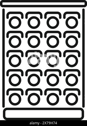 Vektorillustration mit geometrischem Muster mit Kreisen und Linien in einer monochromen Palette Stock Vektor