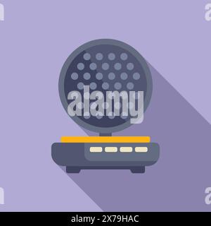 Vektorillustration eines Waffelmachers mit einem flachen Design, isoliert auf einem lila Hintergrund Stock Vektor