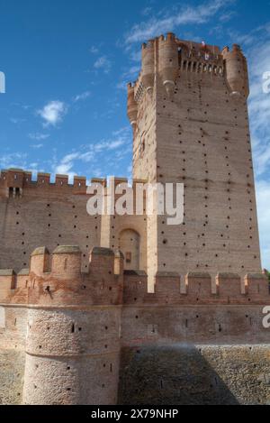 Schloss von La Mota, gebaut von 12. Jahrhundert, Medina del Campo, Valladolid, Spanien Stockfoto