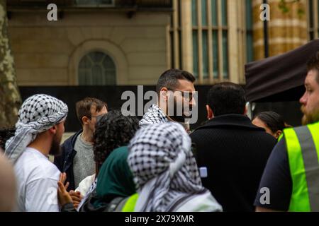 Motaz Azaiza bei einem Nationalmarsch für Palästina Stockfoto