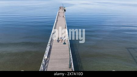 Melbourne Australien. Aus der Vogelperspektive auf die Piers in Port Port Port Phillip Bay, Port Melbourne Stockfoto