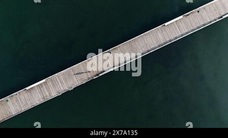 Melbourne Australien. Aus der Vogelperspektive auf die Piers in Port Port Port Phillip Bay, Port Melbourne Stockfoto