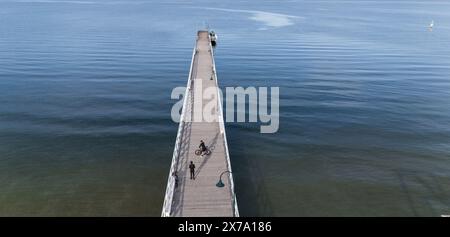 Melbourne Australien. Aus der Vogelperspektive auf die Piers in Port Port Port Phillip Bay, Port Melbourne Stockfoto