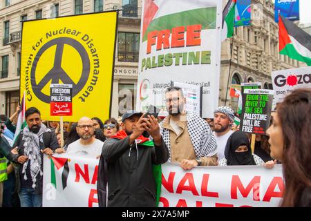 Motaz Azaiza bei einem Nationalmarsch für Palästina Stockfoto