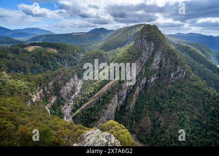 Der zerklüftete Leven Canyon, Nietta, Tasmanien Stockfoto