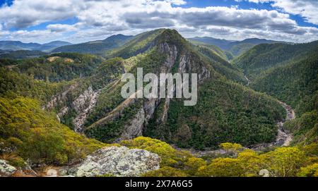 Der zerklüftete Leven Canyon, Nietta, Tasmanien Stockfoto